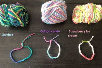 send you 2 yarn bracelets