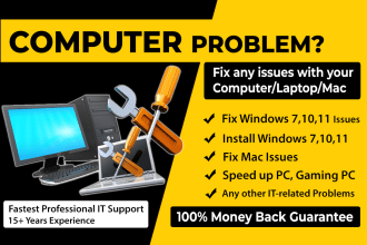 repair, fix windows 11 windows 10 computer, laptop, PC optimization remotely