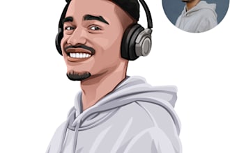 make cartoon portrait of your photo in 24 hours