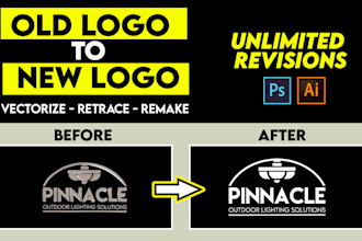 design, edit, fix, vectorize, modify, redesign or recreate current business logo