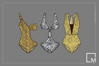 create design sketches of garment and accessories