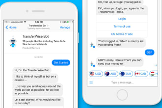 develop dialogflow, chatfuel chatbot, faq, and discord bots