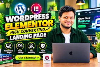 design responsive wordpress elementor landing page redesign clone SEO friendly