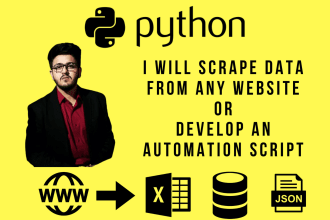 do web scraping data extraction to csv,json,xml and database