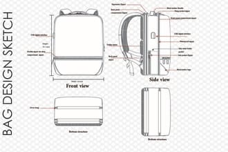 make bags design sketch for you