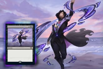 illustrate a professional fantasy card game or board game