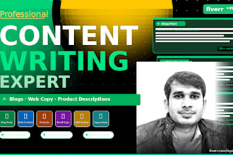 create blog posts, website content and product descriptions