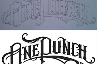 manually trace and redraw your logo or image to HD in 24hr