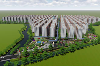 render realistic housing building animation