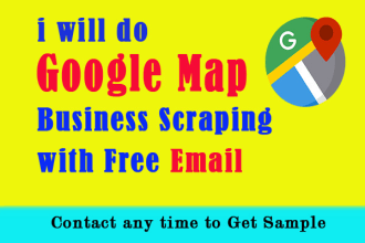 do google map business scraping with free email