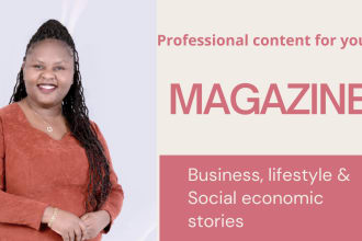 write professional and creative content for your magazine