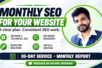 do monthly SEO for your website to improve google rankings