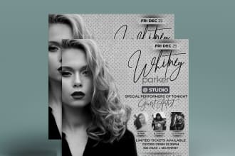 professionally design an event and party flyer in 6 hours
