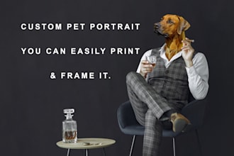 draw custom royal pet portrait renaissance oil paint dog cat gift