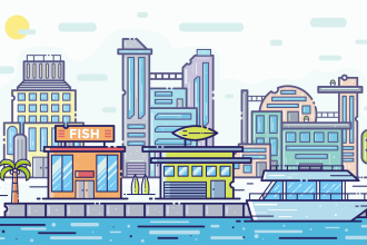 make unique travel or city illustrations for background