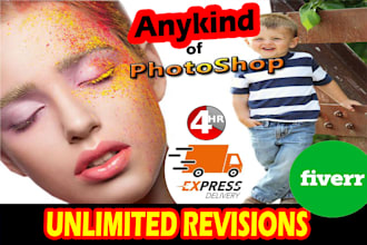 do any photoshop editing in 4 hours
