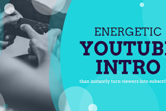 design a stunning and energetic youtube trailer intro video