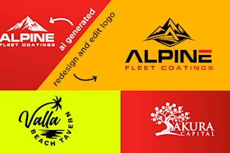 do redraw, redesign, refine and enhance your ai generated logo