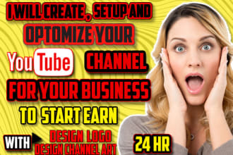 create setup youtube channel any business to start earn