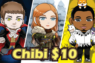 draw kawaii anime chibi for you