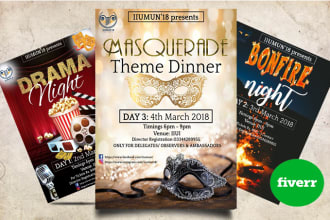 do creative event flyer design poster or brochure design