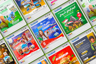 design a professional flyer arabic,english,french