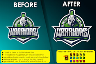 do vector tracing enhancement redraw vectorize logo or image