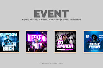 event and party flyer, brochure and poster