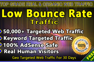send keyword targeted usa, UK web traffic with low bounce rate