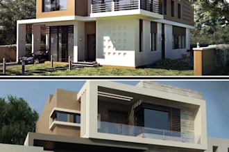 create 3d architectural model and modern visualization