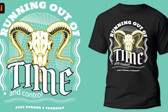 graphic t shirt design with illustration