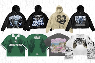 design your clothing brand in edgy luxury streetwear style