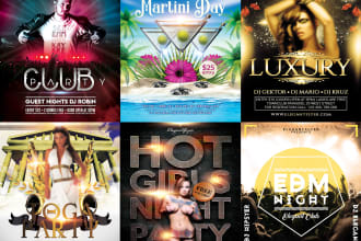 design creative party and event flyers or posters