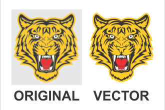 vector trace, convert, redraw, recreate logo or image