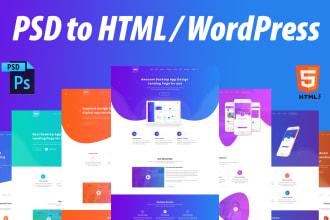 convert psd to html responsive or psd to wordpress