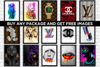 design canvas wall art, watercolor, oil painting etc