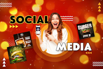 do creative post design, banner, cover for social media