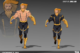 draw a superhero cartoon characters for you