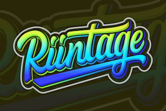 do typography font and lettering logo design