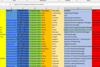 give you USA software company name email web address size in chicago