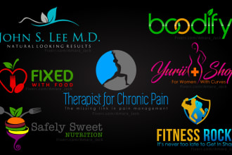 create logo for health wellness nutrition fitness and gym