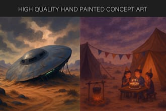 create concept art for posters, games and animations