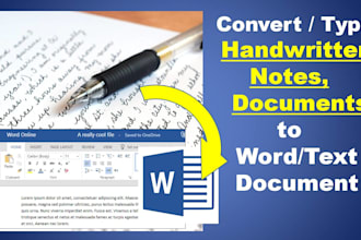 convert, type handwritten notes, images to word document