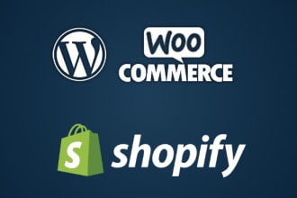 create ecommerce website using woocommerce and shopify