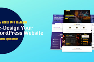 redesign wordpress website or build wordpress website