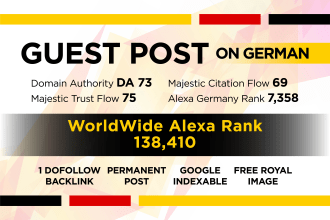 do premium guest post on high da 70 plus german blog