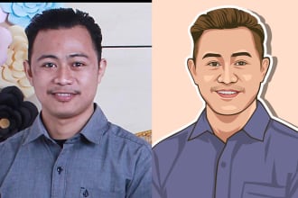 draw your face into amazing  cartoon potrait whitin 24 hours