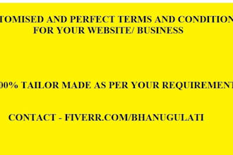 write terms and conditions and privacy policy for your website