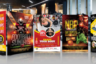 do fitness and sports flyer