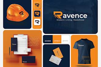 design modren minimalist business logo, branding kit, brand identity style guide